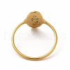 304 Stainless Steel Yoga Theme Finger Ring for Women RJEW-K239-16G-2