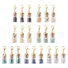 21Pcs 7 Styles Chakra Natural & Synthetic Gemstone Chips inside Glass Wishing Bottle Pendant Decoration HJEW-JM03307-2