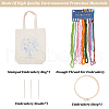 DIY Canvas Bag Flower Embroidery Kits DIY-WH0374-84B-3