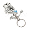Alloy Lampwork Pendant Keychains KEYC-JKC01276-5