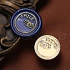 Smile Wax Seal Brass Stamp Heads AJEW-M038-01V-G-1