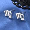 S925 Sterling Silver Stud Earrings EJEW-K303-01S-06-1