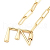 Brass Screw Carabiner Lock Pendant Necklaces NJEW-JN03011-4