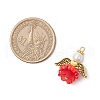 Glass Seed Beaded Angel Pendants PALLOY-MZ00713-02-2