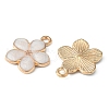 10Pcs Light Gold Plated Alloy Enamel Pendants ENAM-YW0002-15B-3