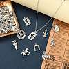 90Pcs 9 Style Tibetan Style Alloy Pendants TIBEP-SZ0001-13-4