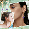 Unicraftale 20Pcs Bowknot Brass Stud Earring Findings KK-UN0002-26-6
