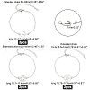 UNICRAFTALE 6Pcs 3 Styles 201 Stainless Steel Pentacle Link Bracelets BJEW-UN0001-16P-4