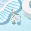 Mother's Day Jewellery Brass with Natural Cultured Freshwater Pearl Beads Ring RJEW-JR00676-2