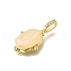 Natural Yellow Quartz Faceted Oval Pendants KK-F899-03D-G-2
