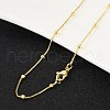 Brass Satellite Chains Necklace for Women NJEW-P265-05G-3