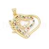 Brass Micro Pave Cubic Zirconia Pendants KK-D317-086G-1