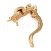 Brass with Enamel Fold Over Clasps KK-G505-22G-2