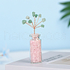 Natural Rose Quartz & Green Aventurine Wishing Bottle Display Decoration TREE-PW0001-21B-1