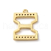 Rack Plating Brass Micro Pave Cubic Zirconia Pendant KK-H449-76G-15-3