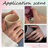 Beebeecraft 3Pcs 2 Styles 925 Sterling Silver Thin Finger Rings RJEW-BBC0001-21-5