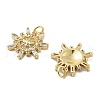 Rack Plating Brass Micro Pave Cubic Zirconia Pendants KK-Z071-56G-2