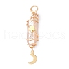 3Pcs 3 Styles Electroplated Natural Quartz Crystal Pointed Copper Wire Wrapped Pendants PALLOY-JF03766-07-3