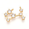 Brass Micro Pave Cubic Zirconia Pendants KK-N261-120J-G-1