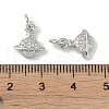 Brass Micro Pave Clear Cubic Zirconia Pendants KK-S367-16B-3