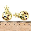 Rack Plating Brass Micro Pave Cubic Zirconia Pendants X-KK-A205-01G-02-3