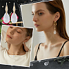 SOFPLATE 40Pcs Faceted Teardrop Glass Pendants GLAA-SP0001-11B-5