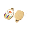304 Stainless Steel Enamel Charms STAS-R168-01C-G-2