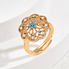 Elegant Adjustable Brass Micro Pave Cubic Zirconia Finger Rings for Women DH1507-2-1