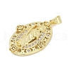 Brass Micro Pave Cubic Zirconia Pendants KK-D317-126G-2