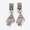 Tibetan Style Alloy European Dangle Charms PALLOY-F199-24AS-1