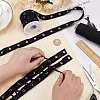 CHGCRAFT 6.25 Yards Cotton Ribbon with Silver Color Plated Eyelets OCOR-BC0006-75C-3