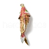 Brass Cloisonne Pendants KK-P251-A05-G-A-1