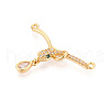 Brass Micro Pave Cubic Zirconia Pendants KK-N263-32G-2
