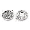 Tibetan Style Alloy Pendant Cabochon Settings PALLOY-N178-09AS-2