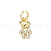 Brass Micro Pave Cubic Zirconia Charms ZIRC-I356-15G-04-1