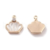 Natural Freshwater Shell Crown Charms BSHE-E028-08KCG-2