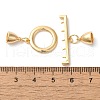 Brass Micro Pave Clear Cubic Zirconia Toggle Clasps KK-N254-77G-4