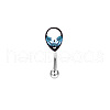 Teardrop 304 Stainless Steel Cubic Zirconia Eyebrow Barbell Rings WGF5FAC-03-1