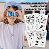 20 Patterns Non-woven Fabrics Water-soluble Embroidery Aid Drawing Sketch DIY-TAC0100-009-8