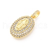 Brass Micro Pave Cubic Zirconia European Dangle Charms KK-D325-36G-2