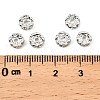 Brass Rhinestone Spacer Beads X-RB-A014-L6mm-01S-NF-4