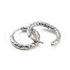 304 Stainless Steel Grooved Hoop Earrings EJEW-M218-01B-P-2