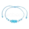 Electroplate Glass Beaded Braided Bead Bracelets BJEW-MZ00183-01-3