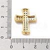 Brass Micro Pave Clear Cubic Zirconia Pendants KK-L228-44C-G-3