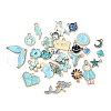 27Pcs 27 Style Light Gold Alloy Enamel Pendants ENAM-YW0001-77-6