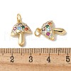 Brass Micro Pave Clear Cubic Zirconia Pendants KK-Q031-24G-3