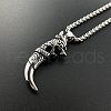 Stainless Steel Wolf Tooth Shape Pendant Necklaces for Boyfriend ML1468-2