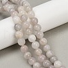 Natural Pink Rabbit Hair Rutilated Quartz Beads Strands G-H093-B05-10mm-1