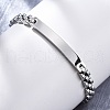 304 Stainless Steel Link Chain Bracelets BJEW-R018-21P-3
