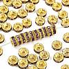 Brass Rhinestone Spacer Beads RB-A014-Z6mm-10G-1
